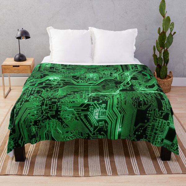Item preview, Glowing Green Circuit Board Tech Pattern designed and sold by Owcomm.