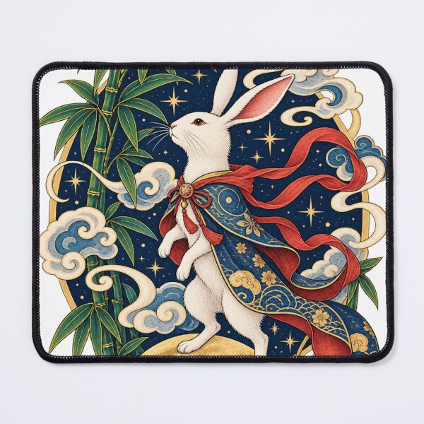 Item preview, Japanese Moon Rabbit – Celestial Hare, Bamboo & Moon Art designed and sold by Substance_life.