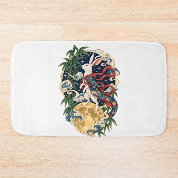 Item preview, Japanese Moon Rabbit – Celestial Hare, Bamboo & Moon Art designed and sold by Substance_life.