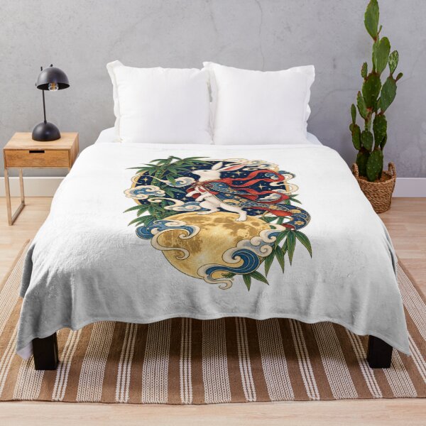 Item preview, Japanese Moon Rabbit – Celestial Hare, Bamboo & Moon Art designed and sold by Substance_life.