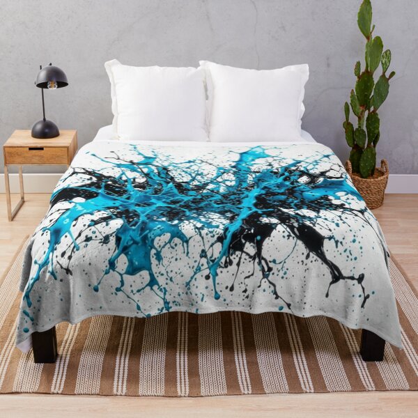 Item preview, Vibrant Blue And Black Paint Splash designed and sold by Owcomm.