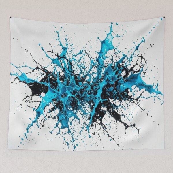 Item preview, Vibrant Blue And Black Paint Splash designed and sold by Owcomm.