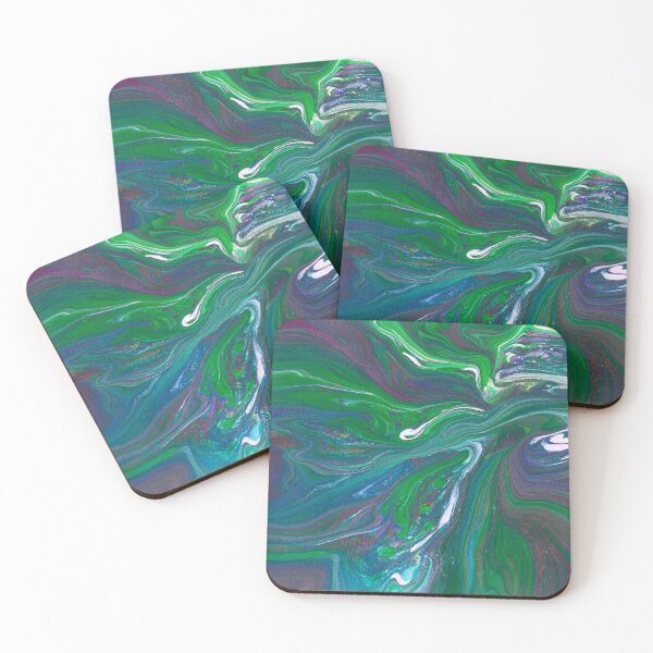 Item preview, Warm Ride Soothing Green Blue Abstract designed and sold by Doug  Siegel.