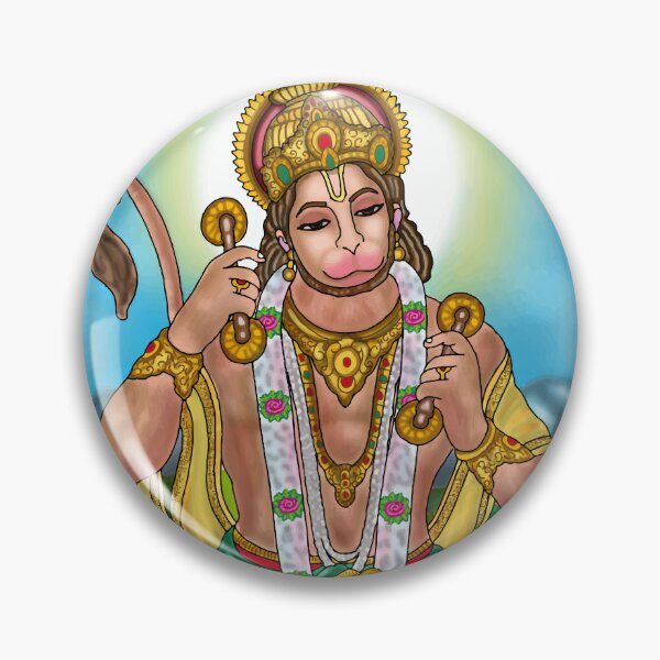 Item preview, Hanuman Digital Drawing | Lord Hanuman Hindu God Devotional Artwork designed and sold by Harshit_Digital_Arts.