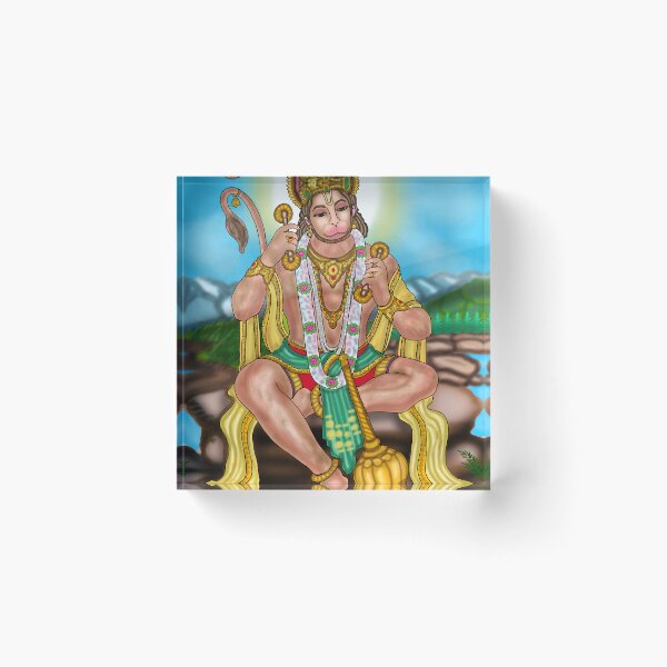 Artikelvorschau, Digitale Zeichnung von Hanuman | Andachtsbild des Hindu-Gottes Hanuman entworfen und verkauft von Harshit_Digital_Arts.