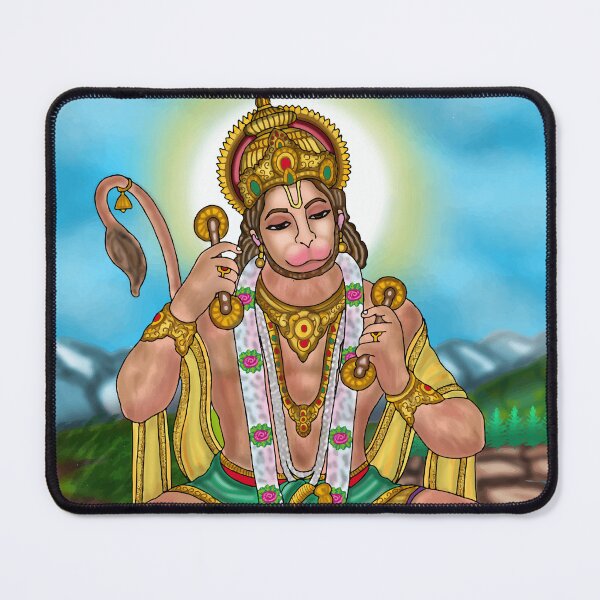 Item preview, Hanuman Digital Drawing | Lord Hanuman Hindu God Devotional Artwork designed and sold by Harshit_Digital_Arts.