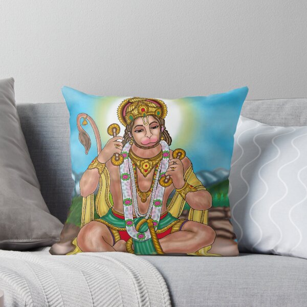 Item preview, Dibujo digital de Hanuman | Obra de arte devocional del dios hindú Lord Hanuman designed and sold by Harshit_Digital_Arts.