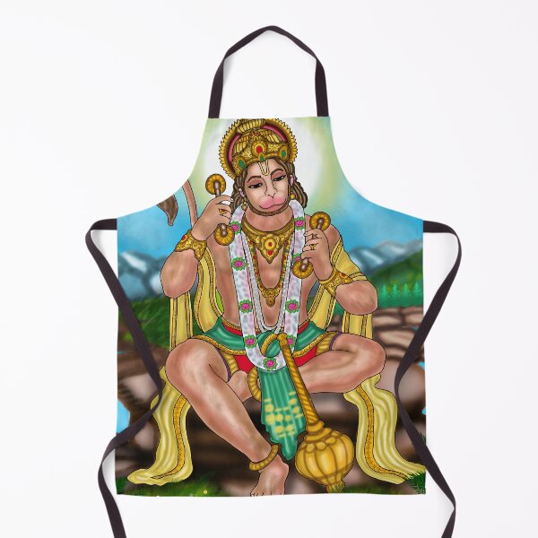 Item preview, Hanuman Digital Drawing | Lord Hanuman Hindu God Devotional Artwork designed and sold by Harshit_Digital_Arts.