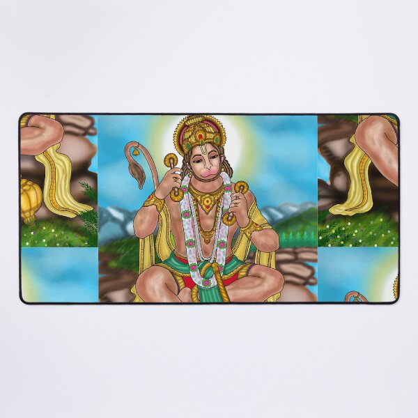 Item preview, Hanuman Digital Drawing | Lord Hanuman Hindu God Devotional Artwork designed and sold by Harshit_Digital_Arts.