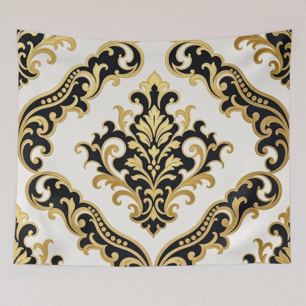 Item preview, White, Black & Gold Baroque & Damask designed and sold by DesignsByPrnces.