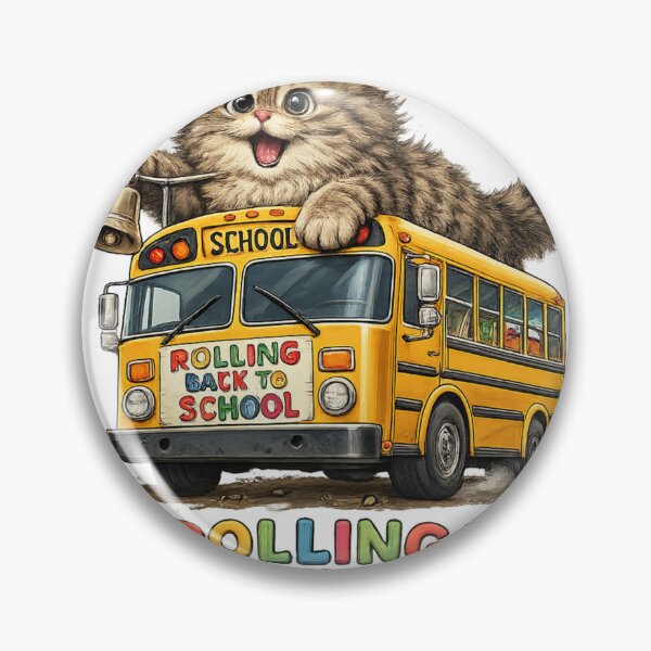 Item preview, Cute  Cat Riding Yellow Bus - Fun Back to School Design for Kids & Teachers designed and sold by LavIsInTheAir.