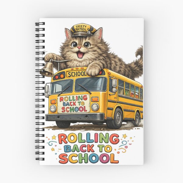 Item preview, Cute  Cat Riding Yellow Bus - Fun Back to School Design for Kids & Teachers designed and sold by LavIsInTheAir.