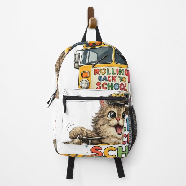 Item preview, Cute Cat Riding Yellow Bus - Fun Back to School Design for Kids & Teachers designed and sold by LavIsInTheAir.
