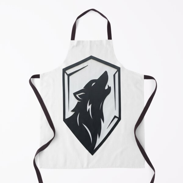 Item preview, Black and White Howling Wolf Shield Emblem designed and sold by Owcomm.