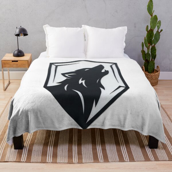 Item preview, Black and White Howling Wolf Shield Emblem designed and sold by Owcomm.