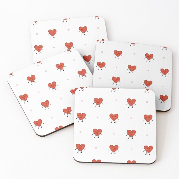 Item preview, Cute Smiling Heart Pattern – Kawaii Love Aesthetic designed and sold by itxelaraStudio.