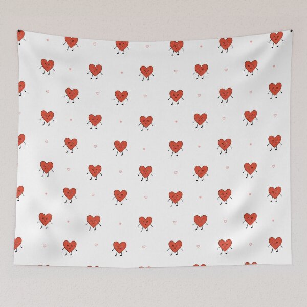 Item preview, Cute Smiling Heart Pattern – Kawaii Love Aesthetic designed and sold by itxelaraStudio.