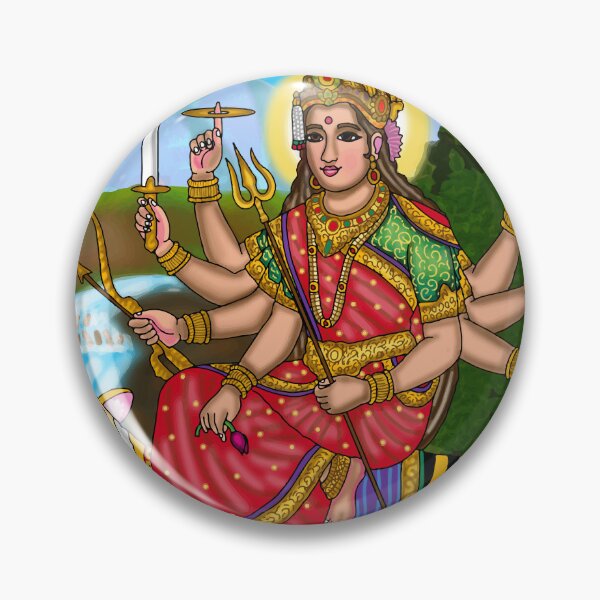 Item preview, Goddess Durga Digital Drawing | Divine Hindu Goddess Artwork & Spiritual Illustration designed and sold by Harshit_Digital_Arts.