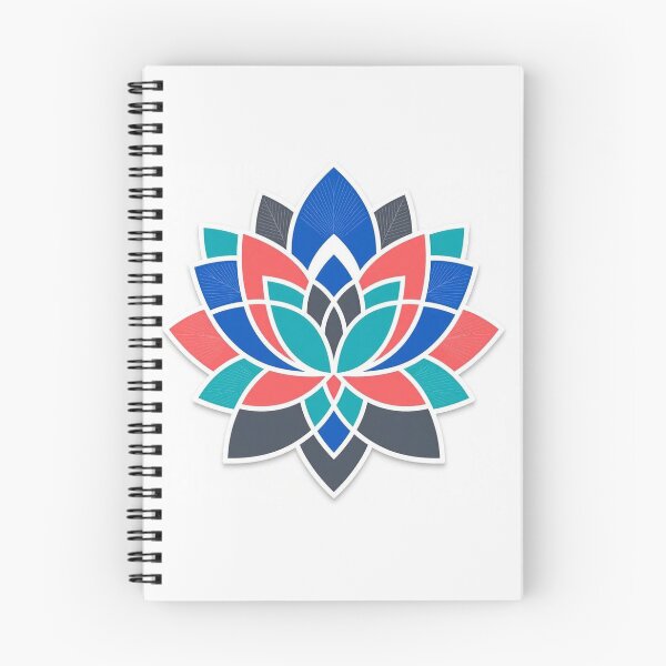 Item preview, Geometric Lotus Flower Mandala in Blue and Red designed and sold by Owcomm.