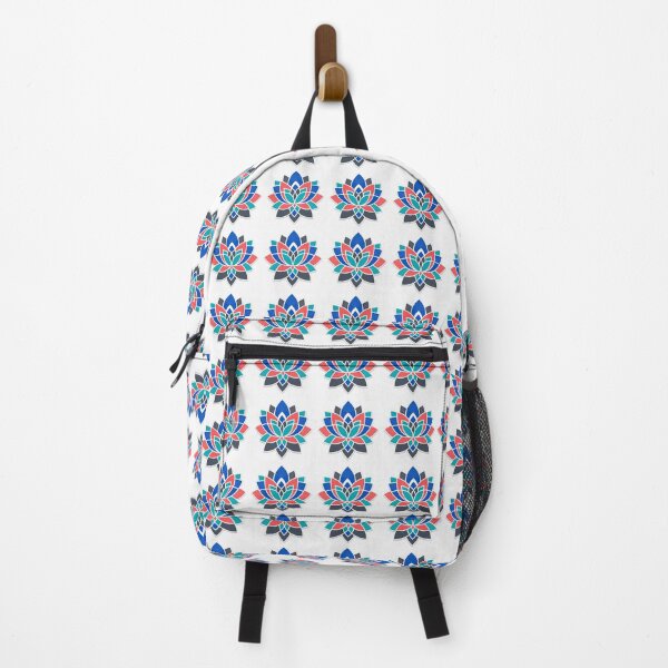 Item preview, Geometric Lotus Flower Mandala in Blue and Red designed and sold by Owcomm.