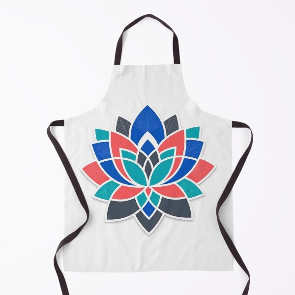 Item preview, Geometric Lotus Flower Mandala in Blue and Red designed and sold by Owcomm.