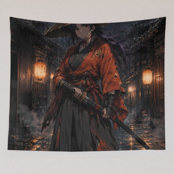 Item preview, Misato Katsuragi Neon Genesis Evangelion Rainy Samurai Alley designed and sold by mildaclairmo.