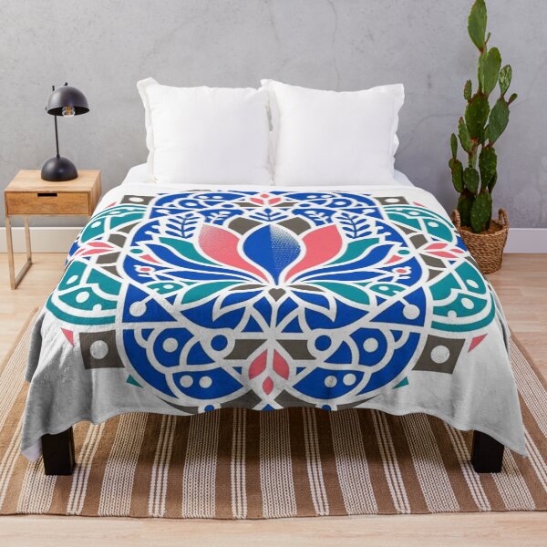 Item preview, Blue Lotus Mandala Sacred Geometry Pattern designed and sold by Owcomm.
