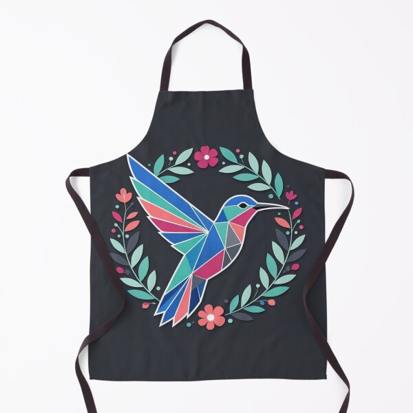 Item preview, Colorful Geometric Hummingbird With Floral Wreath designed and sold by Owcomm.