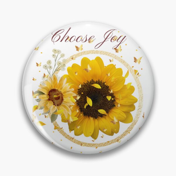 Item preview, Choose Joy Sunflower and Golden Butterflies Aesthetic Art designed and sold by MinimalAurashop.