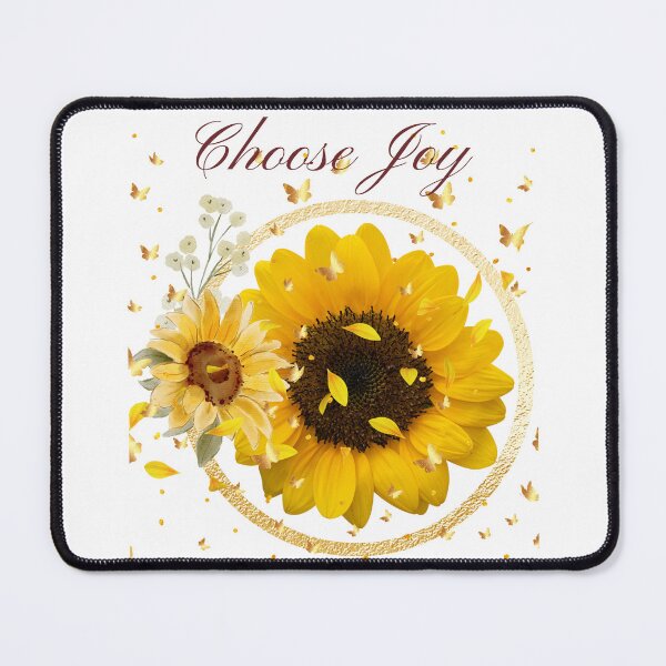 Item preview, Choose Joy Sunflower and Golden Butterflies Aesthetic Art designed and sold by MinimalAurashop.