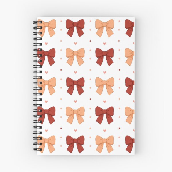 Item preview, Burgundy & Peach Bow Pattern – Cute Coquette Aesthetic designed and sold by itxelaraStudio.