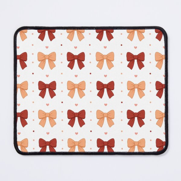 Item preview, Burgundy & Peach Bow Pattern – Cute Coquette Aesthetic designed and sold by itxelaraStudio.