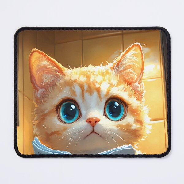 Item preview, Devon Rex Cat Newspaper Reader Bathroom Kawaii Blue Eyes designed and sold by mildaclairmo.