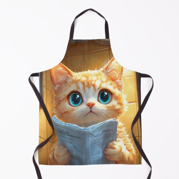 Item preview, Devon Rex Cat Newspaper Reader Bathroom Kawaii Blue Eyes designed and sold by mildaclairmo.