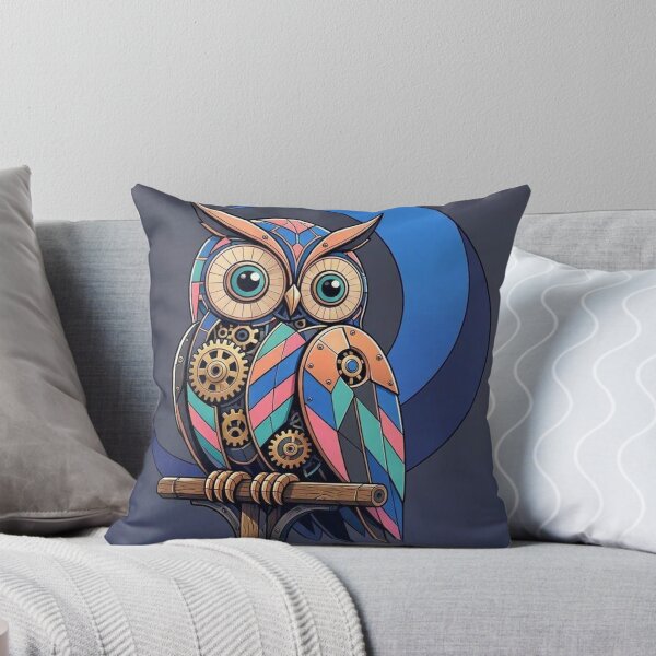 Item preview, Colorful Mechanical Owl Perched on Branch designed and sold by Owcomm.