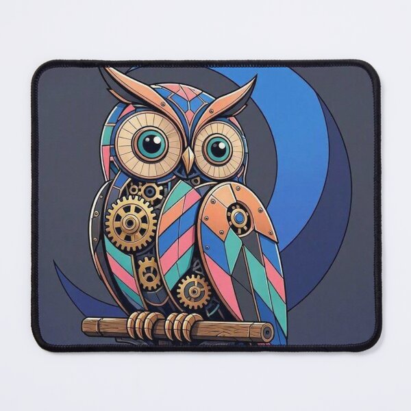 Item preview, Colorful Mechanical Owl Perched on Branch designed and sold by Owcomm.