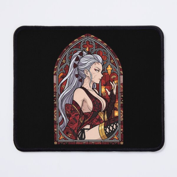 Item preview, Daki Demon Slayer Crimson Kimono Stained Glass designed and sold by mildaclairmo.