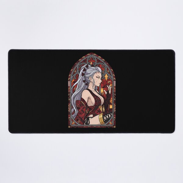 Item preview, Daki Demon Slayer Crimson Kimono Stained Glass designed and sold by mildaclairmo.
