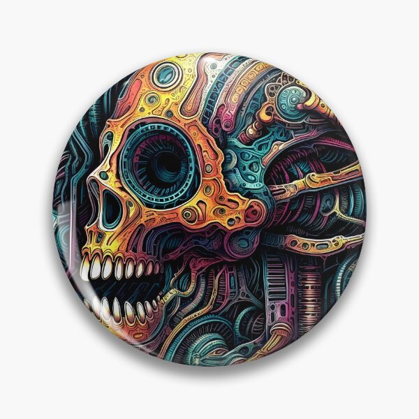 Item preview, Imaginary Fantasy Surreal Sci-Fi Colorful Robot Skull Design designed and sold by DEC02.