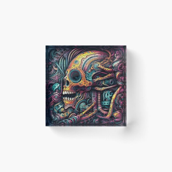 Item preview, Imaginary Fantasy Surreal Sci-Fi Colorful Robot Skull Design designed and sold by DEC02.