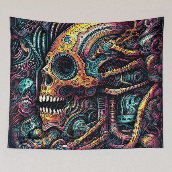 Item preview, Imaginary Fantasy Surreal Sci-Fi Colorful Robot Skull Design designed and sold by DEC02.