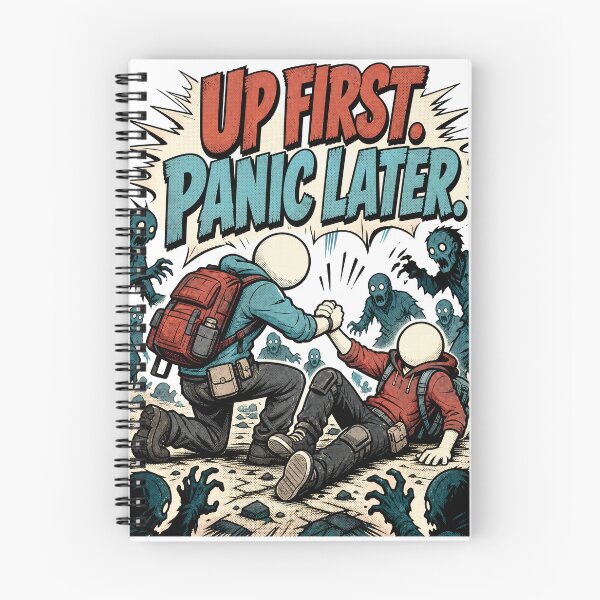 Item preview, Up First Panic Later Co-op Survival designed and sold by NextLevelThread.