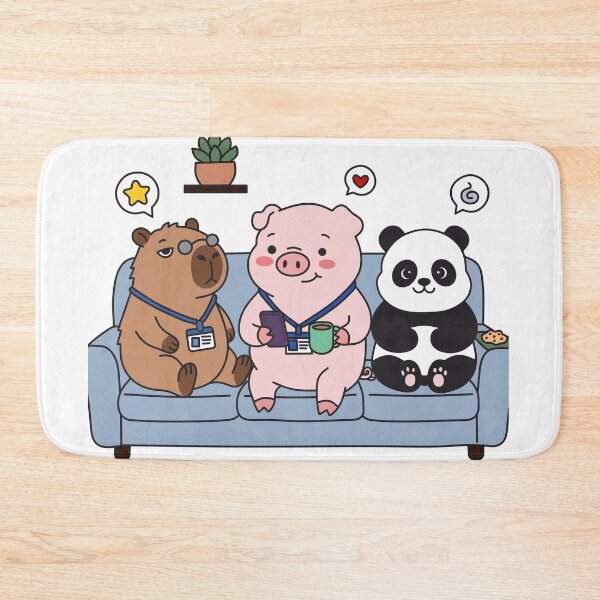 Item preview, Chonkibao Squad - Office Break Chill Time (Capybara, Pig & Panda) designed and sold by Chonkibao.
