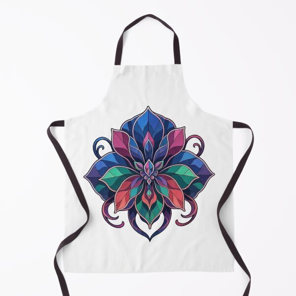 Item preview, Vibrant Stained Glass Floral Mandala Art designed and sold by Owcomm.