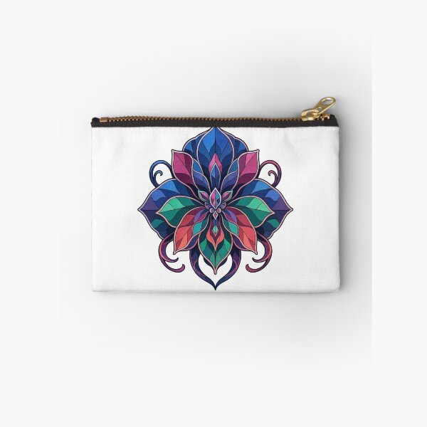 Item preview, Vibrant Stained Glass Floral Mandala Art designed and sold by Owcomm.