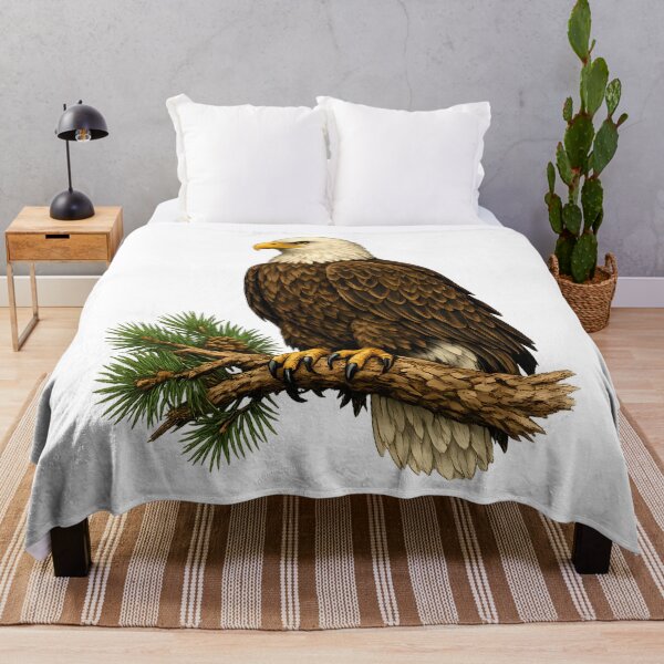 Item preview, Bald eagle perched on a pine branch designed and sold by Daily Quirk.