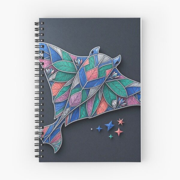 Item preview, Stained Glass Manta Ray Ocean Dream designed and sold by Owcomm.