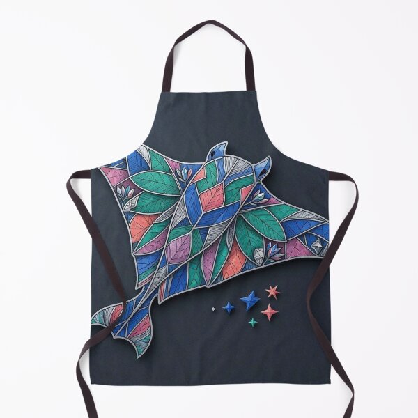 Item preview, Stained Glass Manta Ray Ocean Dream designed and sold by Owcomm.