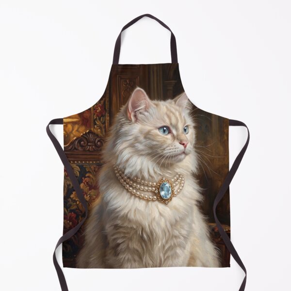 Item preview, Royal White Cat Blue Gemstone designed and sold by The Real Beast Art.