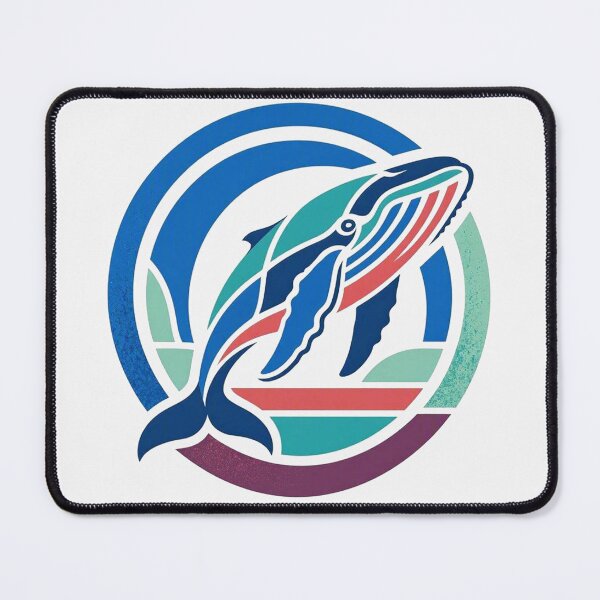 Item preview, Majestic Blue Whale Ocean Wave Graphic designed and sold by Owcomm.